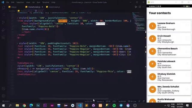UsersList - FlatList (React-Native) смотреть онлайн