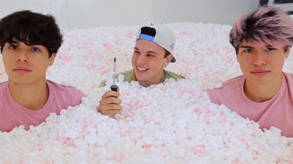 FILLING MY ENTIRE HOUSE WITH PACKING PEANUTS!!