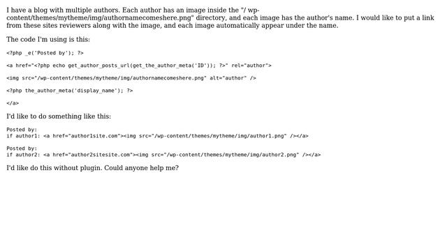 Wordpress: Multiple Author with link and image смотреть онлайн