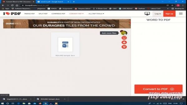 Convert Word To PDF  File | Word To PDF | Doc To PDF | I love pdf