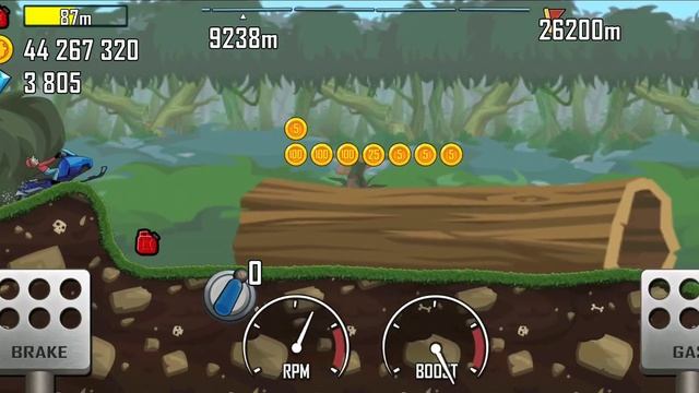 Hill Climb Racing: Snowmobile&Jungle 17225m. Record смотреть онлайн