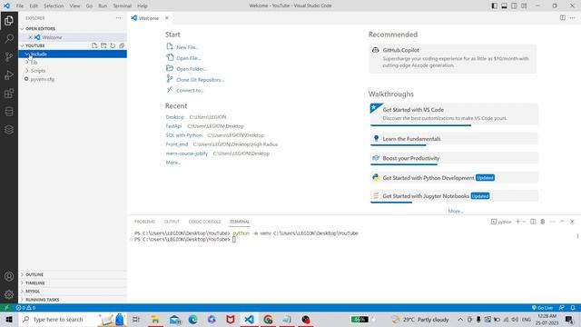 How to create virtual environment in VS Code in Python in Hindi смотреть онлайн