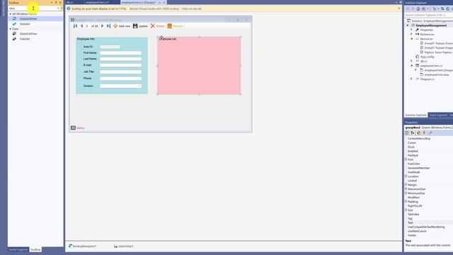 C# SQL Server Tutorial 8. How to Design a Windows Forms Application (2/2) смотреть онлайн