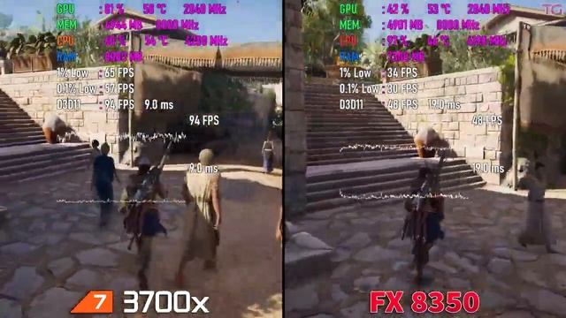 Ryzen 7 3700x vs FX 8350 Test in 8 Games смотреть онлайн