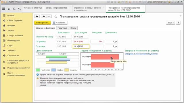 Моделирование графика производства. Интенсив по учету производства и затрат в 1С:ERP смотреть онлайн