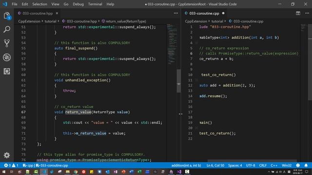 C++2a Standard: C++ Coroutines in Action 2/N (033) смотреть онлайн