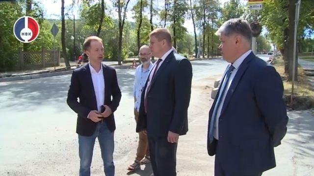 Ход ремонта дорожного полотна улицы Ленина. Объезд Главы НГО Вячеслава Тюменцева смотреть онлайн