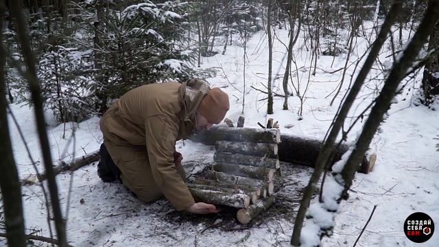 Костёр камин. Как правильно разложить костёр. смотреть онлайн