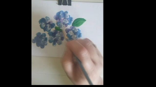 Рисуе голубые цветочки, легко и просто смотреть онлайн