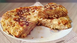 Легкий способ приготовить капустный пирог на сковороде.