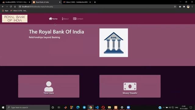 Basic Banking System [A simple dynamic website using php, html and css] смотреть онлайн