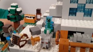 Строим Горную Пещеру Майнкрафт на 3043 детали из Китайской копии Лего Майнкрафт Мастер Славика