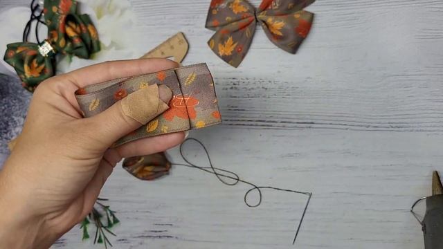 Осінні бантики зі стрічки 4 см своїми руками смотреть онлайн