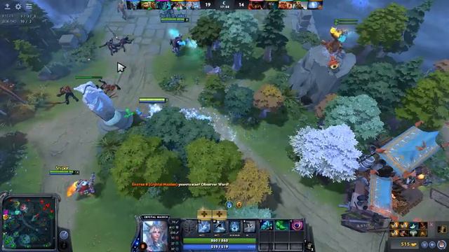 Енотка#  играет в Dota 2.  ГОНЯЮ НА САППОРТЕ! Crystal Maiden [2]