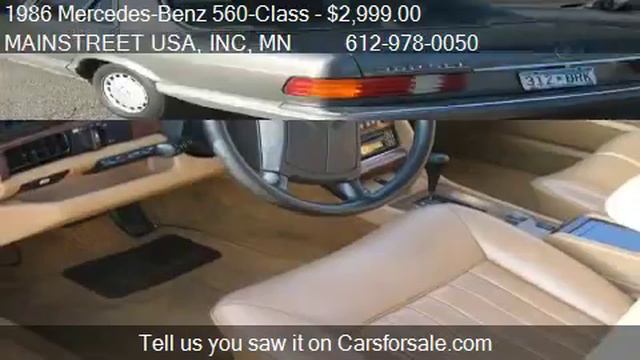 1986 Mercedes-Benz 560-Class 560SEL 4dr Sedan for sale in MO смотреть онлайн