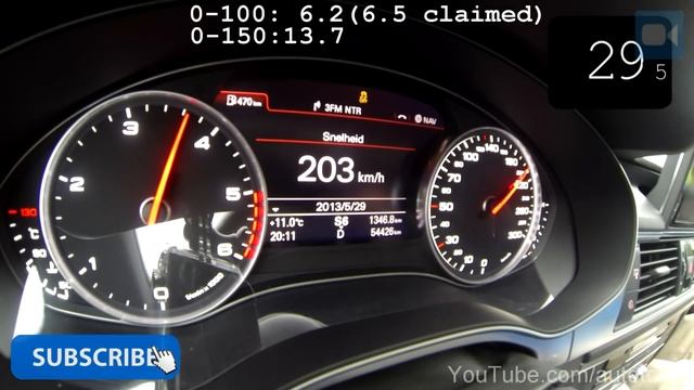 Audi A7 Sportback 3.0 TDI LAUNCH CONTROL 0-240 km/h GREAT! Acceleration & Top Speed Run смотреть онлайн