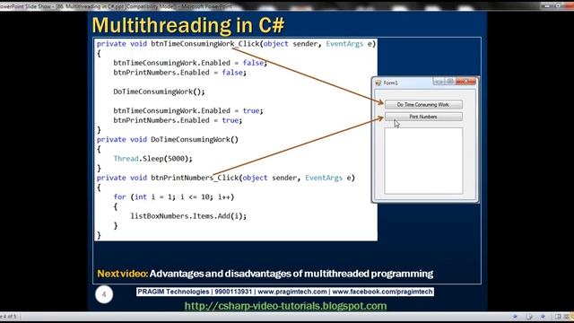 Part 86 Multithreading in C# смотреть онлайн