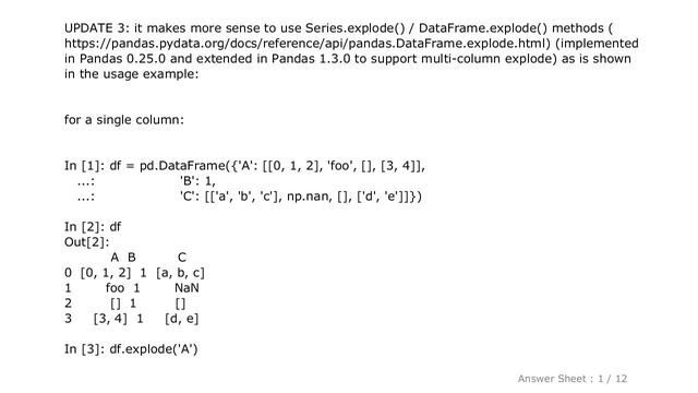Pandas : Split (explode) pandas dataframe string entry to separate rows смотреть онлайн