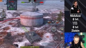ЛЕСЕНКА#16 | Блогер Zlobina_Liza против ЧЕМПИОНА МИРА NickAce[7STAR] | Ветка Т-100 ЛТ | WoT Blitz