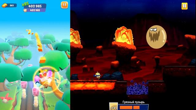 Talking Tom Gold Run 2 Vs SpongeBob Patty Pursuit.Гонка на Время против Погони за Формулой.Кто Круч