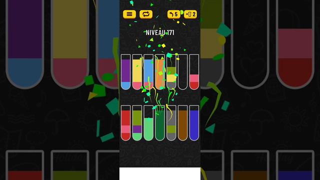 Water sort color puzzle game level 171 solution смотреть онлайн