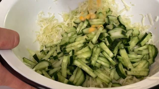 Ең оңай салат. Салат с капустой. Лёгкий салат. Легкий рецепт. Қазақша рецепт.
