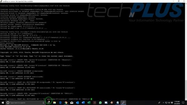 Installation de WordPress 5.2.1 et de Nextcloud 16.0.1 sur Ubuntu Server 19.04 avec SSL смотреть онлайн