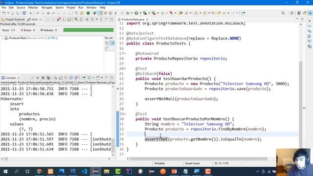 Pruebas JUnit para Spring Data JPA (Prueba de operaciones CRUD) - Test de repositorios смотреть онлайн