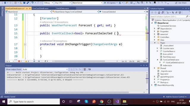 How to communicate from child component to parent component using EventCallBacks with an example смотреть онлайн