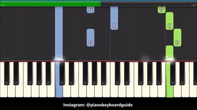 Lil Peep & XXXTentacion Falling Down Slow Synthesia Piano Tutorial смотреть онлайн
