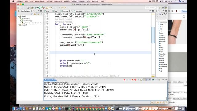 WEB SCRAPING|MYNTRA WEB SCRAPING USING PYTHON|WEB SCRAPING IN PYTHON|WEB SCRAPING USING PYTHON смотреть онлайн