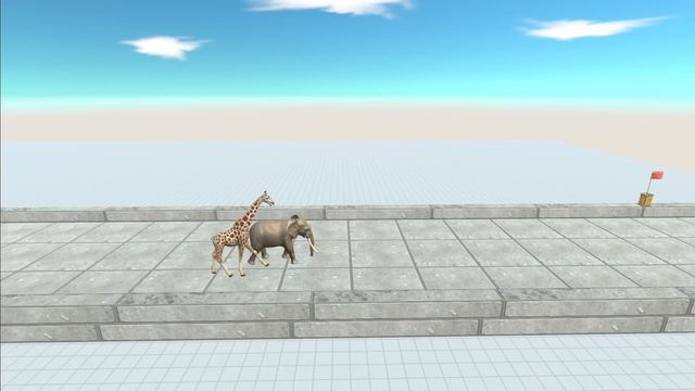 Animal speed race. Downhill high jump course! | Animal Revolt Battle Simulator смотреть онлайн