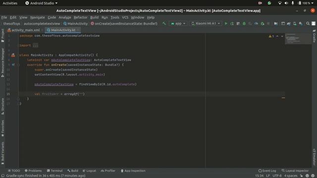 How to create Autocompletetextview in android studio using kotlin смотреть онлайн