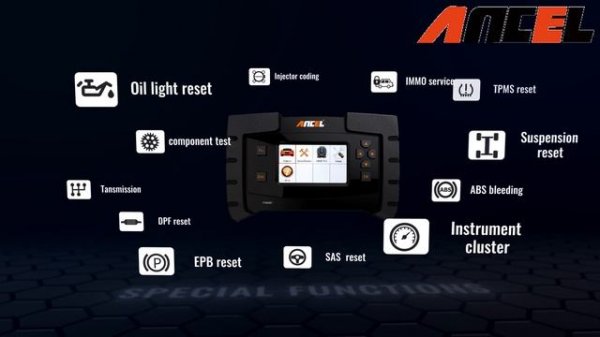 ANCEL FX6000 All System OBDII Diagnostic Scan ABS SRS DPF TPMS IMMO ECU Programming & Coding|ANCEL