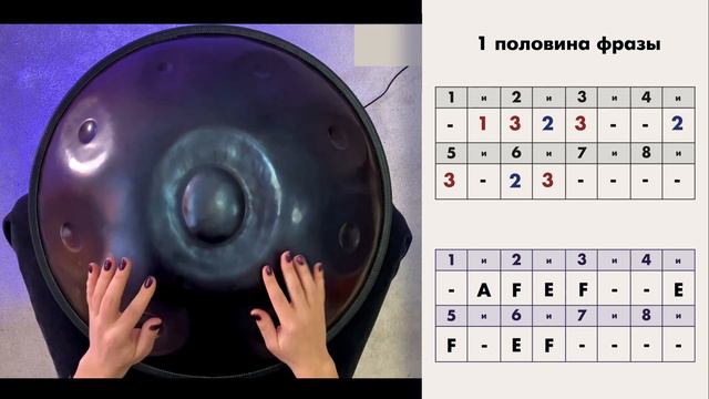 Разбор мелодии Desert Rose на ханге (handpan Tutorial)
