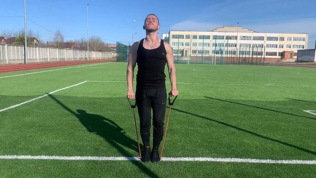 Махи с эспандером перед собой смотреть онлайн