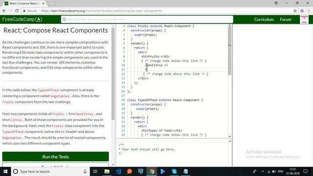 frecodecamp-React Compose React Components-solution смотреть онлайн