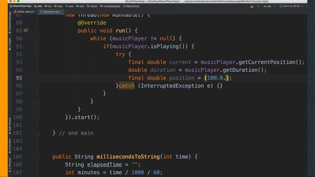 #5 Create Music Player Tutorial - Android Studio | RunOnUiThread & Thread | تطبيق مشغل أغاني смотреть онлайн