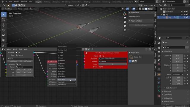 Advanced Driver Setup | Blender Rigging Nodes смотреть онлайн