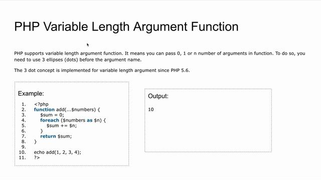 44 PHP function argument смотреть онлайн