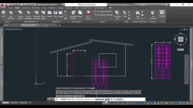 Insertar Bloques de Autocad y Escalar смотреть онлайн