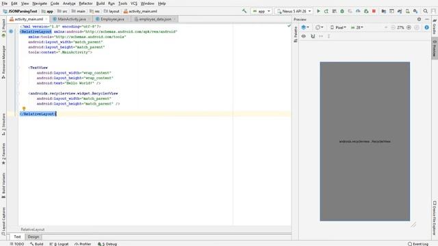 Android JSON Parsing From Assets Folder Without Any Library and Display with RecyclerView смотреть онлайн