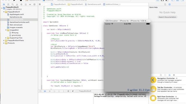How to Make Flappy Bird With Swift in Xcode (Part 1) смотреть онлайн