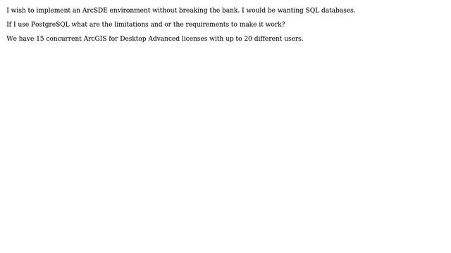 GIS: Implementing ArcSDE cost effectively using PostgreSQL? смотреть онлайн