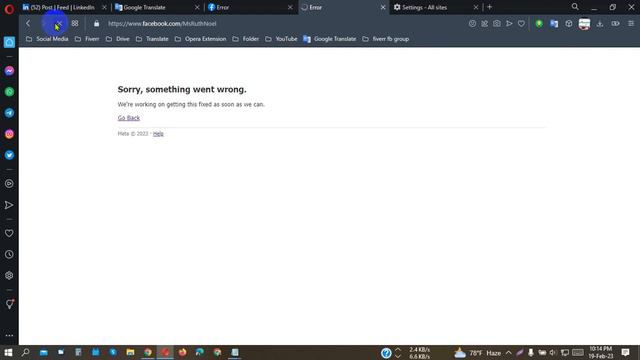 Sorry, Something went wrong | Opera Browser Problem Solve | Facebook login problem solving смотреть онлайн