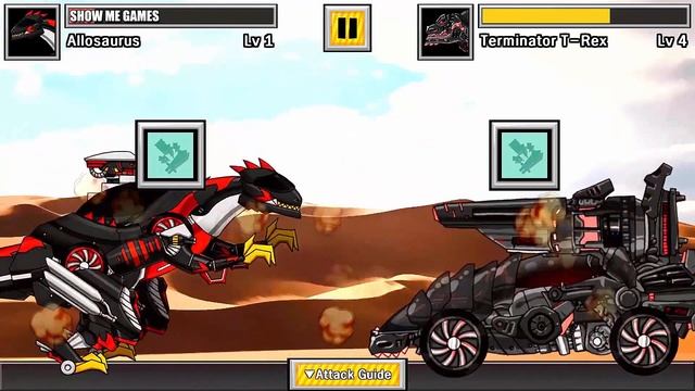 Allosaurus Car + Terminator T-Rex Car - Dino Robot Battle Arena смотреть онлайн
