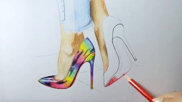 High heels shoes drawing/рисуем туфли на каблуках смотреть онлайн