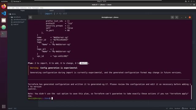 Terraform - Как импортировать ресурсы полуавтоматически используя блок import смотреть онлайн