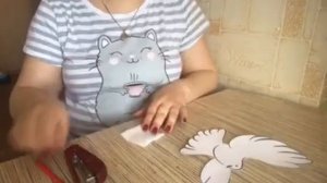 Голубь из бумажных салфеток #журавлиПобеды75