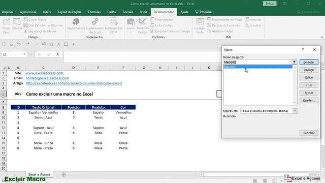 Como excluir uma macro no Excel смотреть онлайн